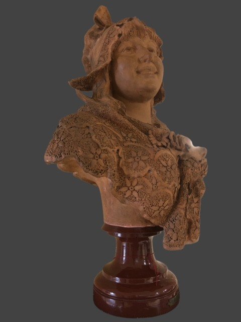 SCULTURA IN TERRACOTTA FIRMATA " DOM.VAN DEN BOSSCHE " -photo-4