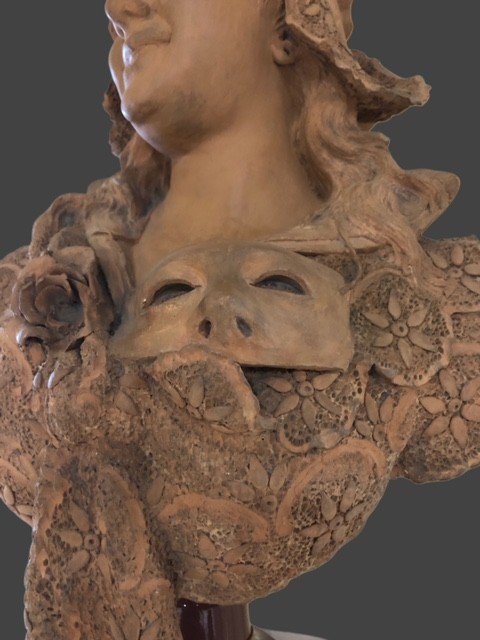 SCULTURA IN TERRACOTTA FIRMATA " DOM.VAN DEN BOSSCHE " -photo-3