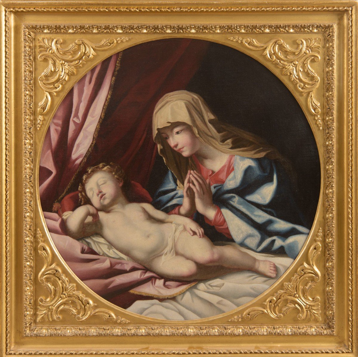 Madonna in adorazione del bambino - XVII secolo