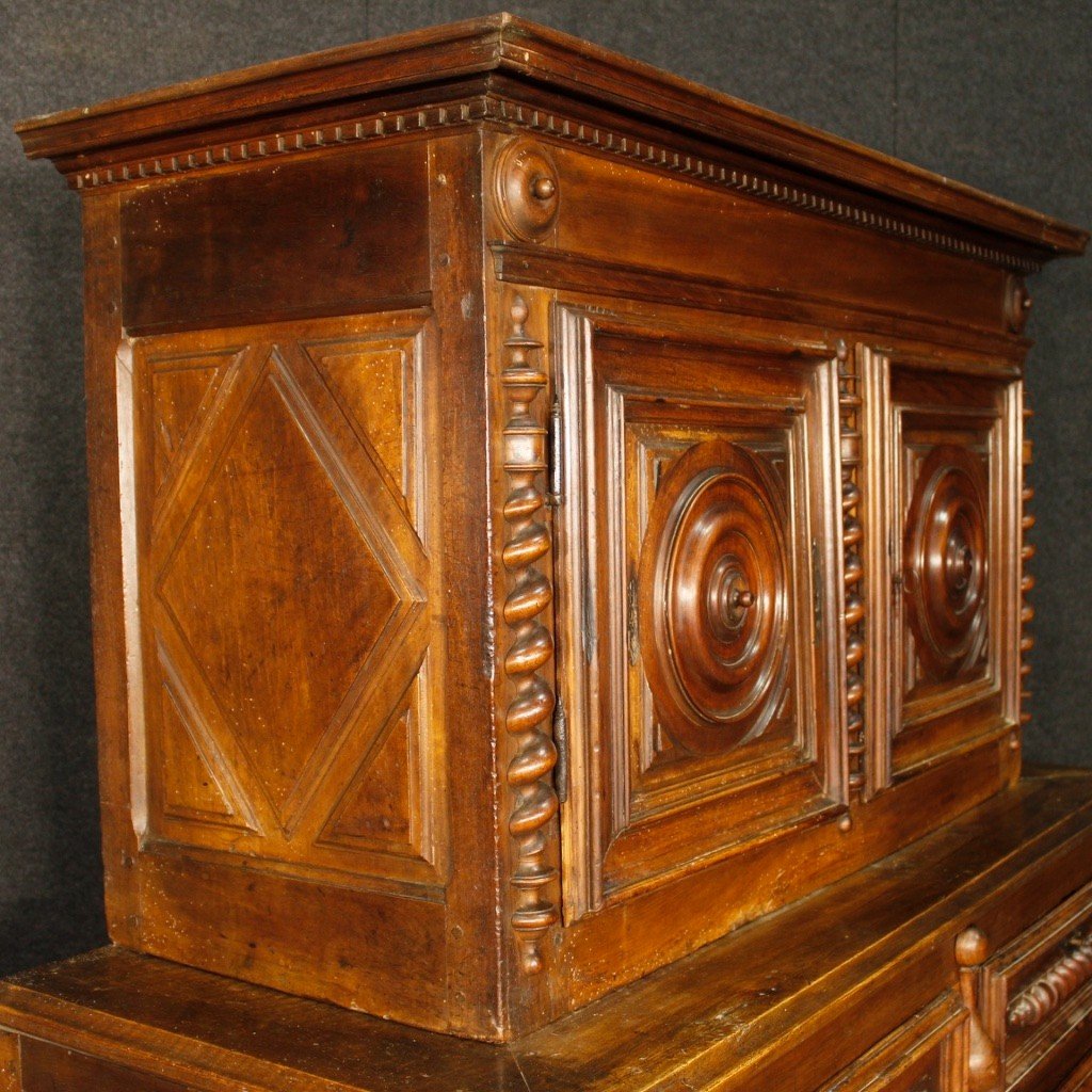 Antica credenza francese del XVIII secolo-photo-3