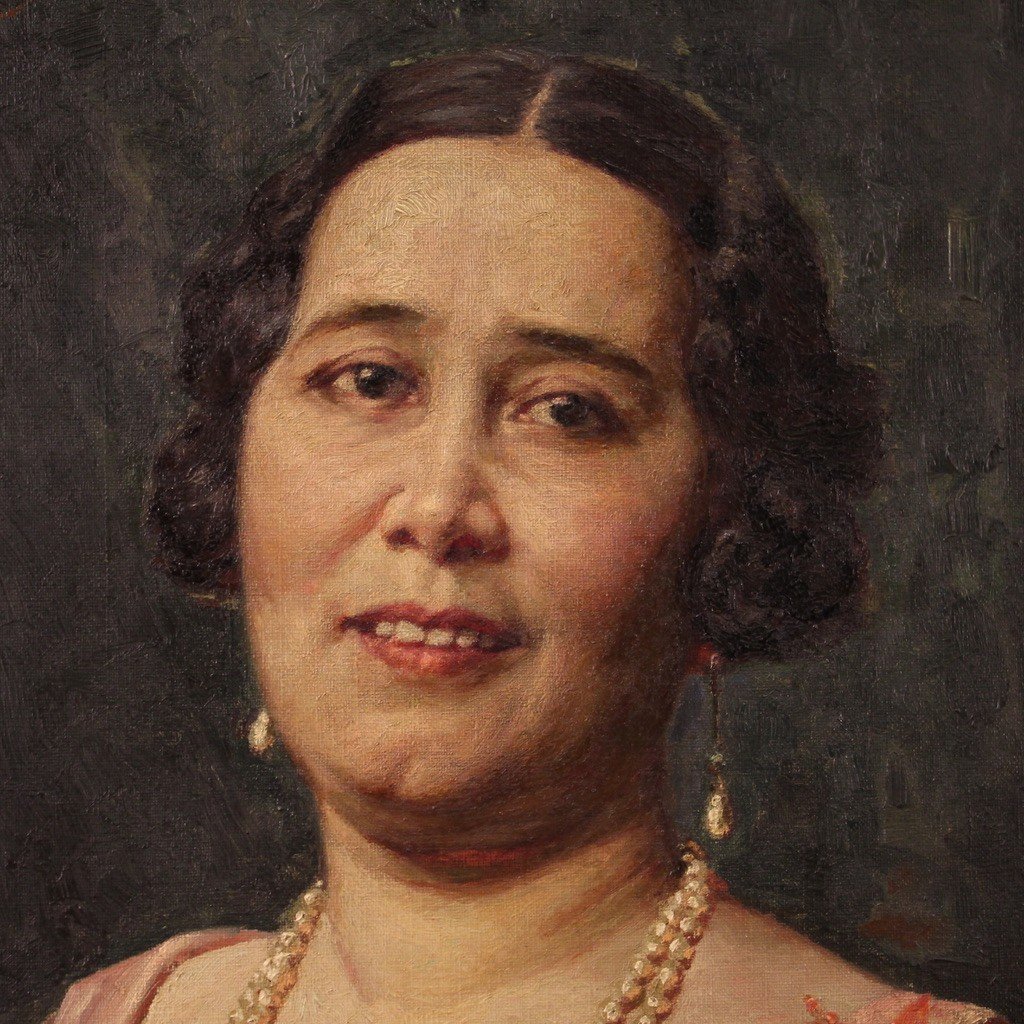 Ritratto di dama firmato Angelo Garino e datato 1931-photo-6