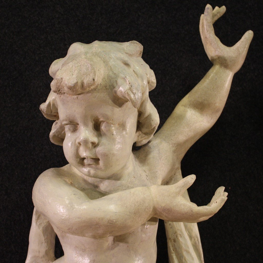 Coppia di sculture di putti del XVIII secolo-photo-3