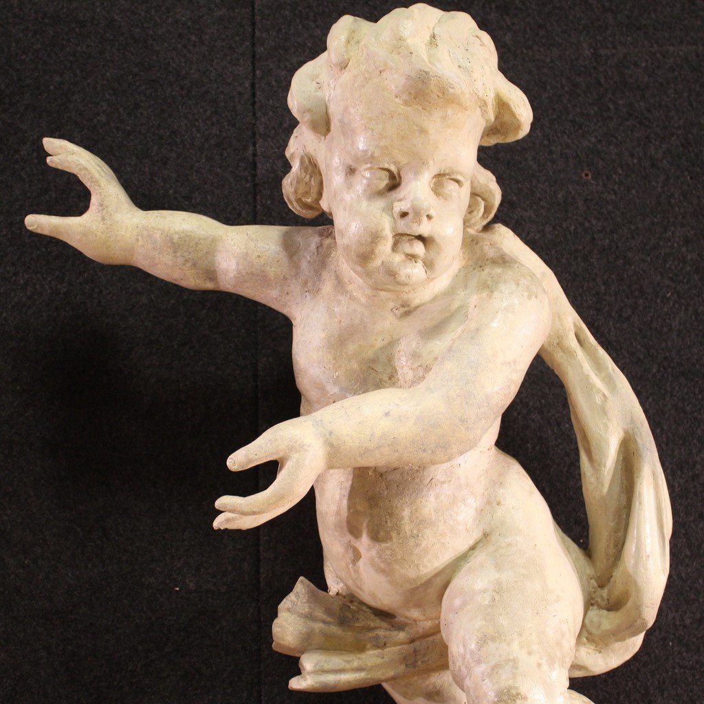 Coppia di sculture di putti del XVIII secolo-photo-5