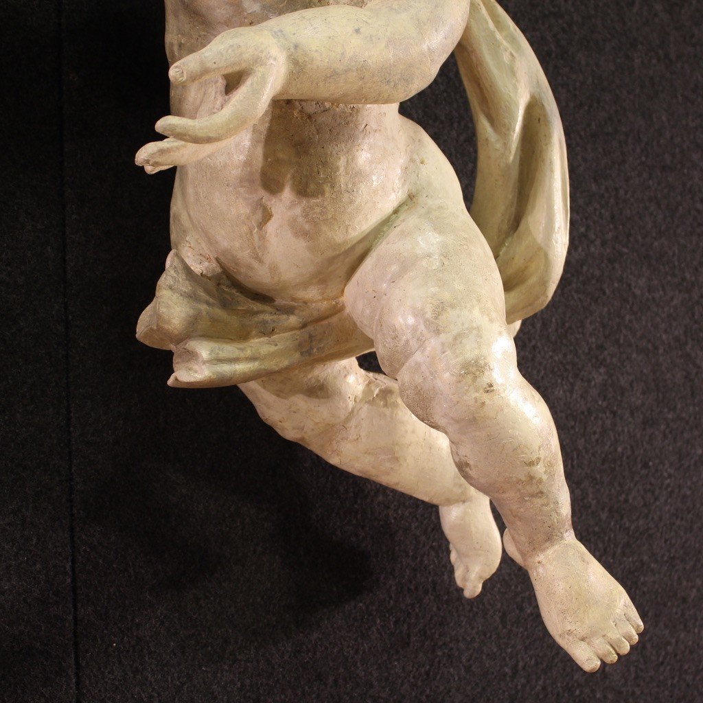 Coppia di sculture di putti del XVIII secolo-photo-6