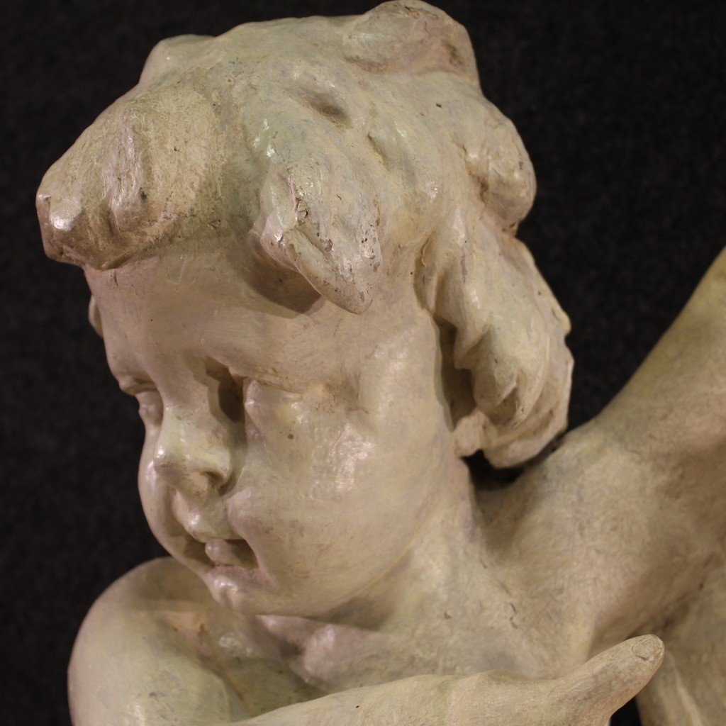 Coppia di sculture di putti del XVIII secolo-photo-7