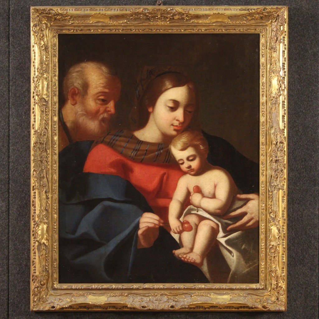 Quadro religioso italiano del XVIII secolo, Sacra Famiglia-photo-2