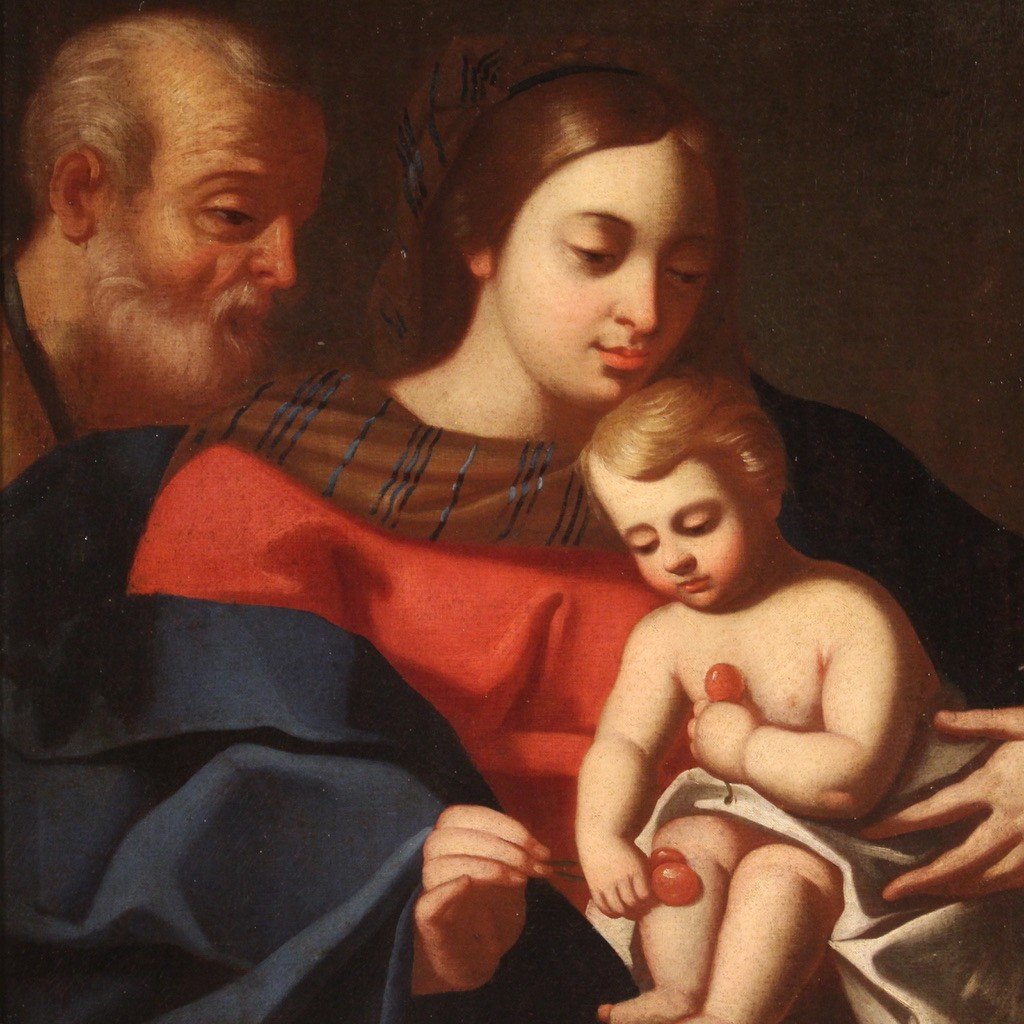 Quadro religioso italiano del XVIII secolo, Sacra Famiglia-photo-3