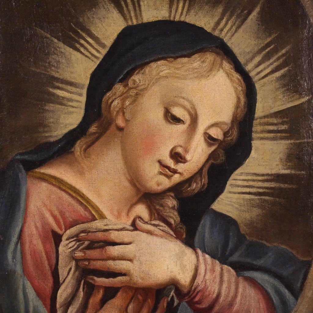 Quadro religioso del XVIII secolo, Madonna orante-photo-4