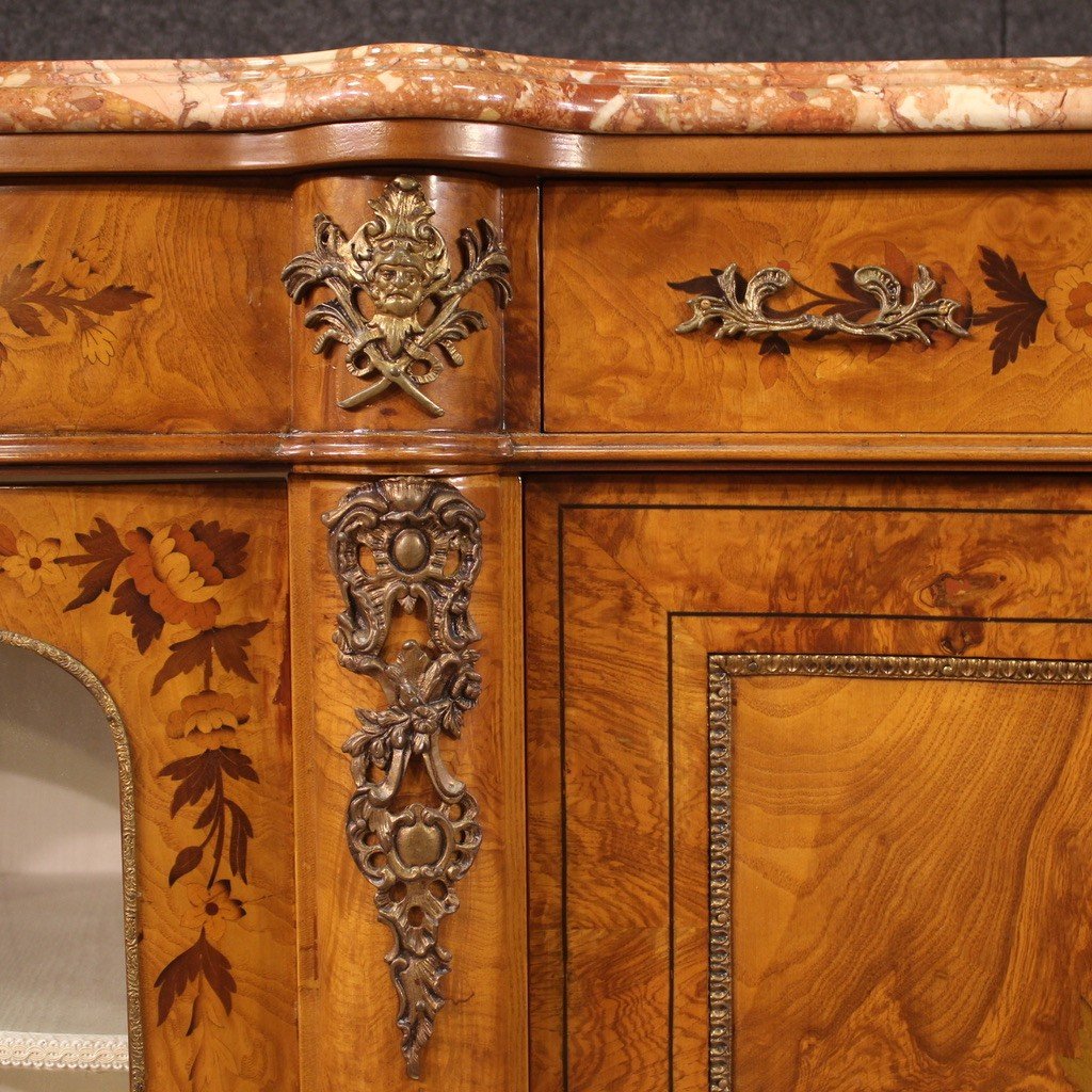 Grande credenza intarsiata in stile Napoleone III-photo-1