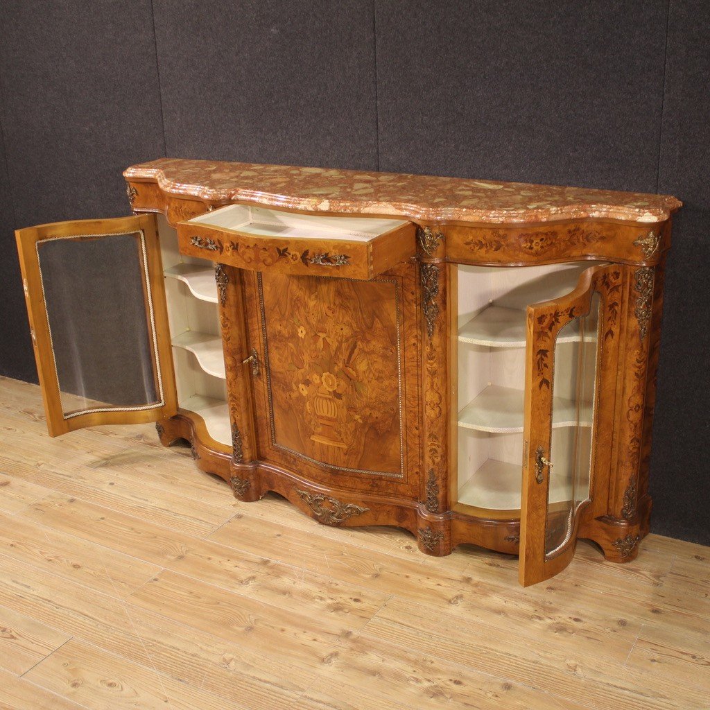 Grande credenza intarsiata in stile Napoleone III-photo-2