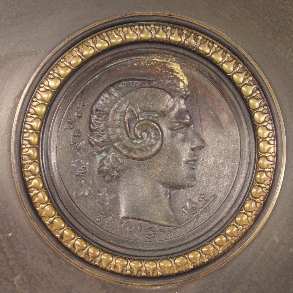 Alzata francese in bronzo firmata Alph. Giroux Paris e datata 1871-photo-8