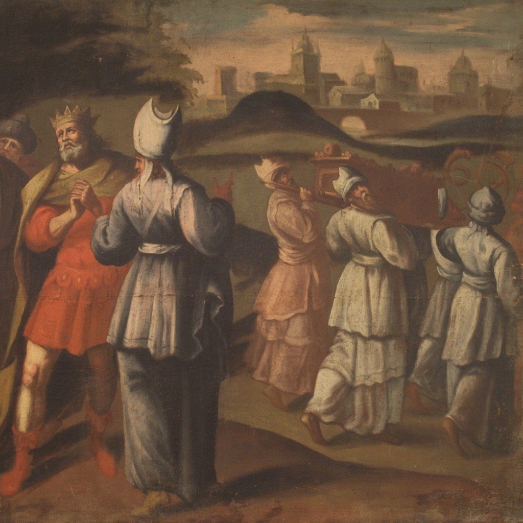 Grande dipinto italiano del XVIII secolo-photo-1