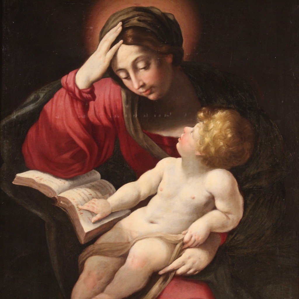 Scuola italiana del XVII secolo, Madonna col bambino-photo-2