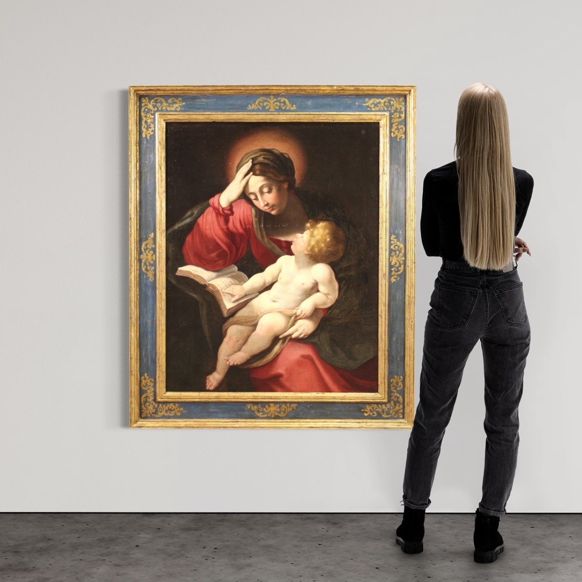 Scuola italiana del XVII secolo, Madonna col bambino-photo-3