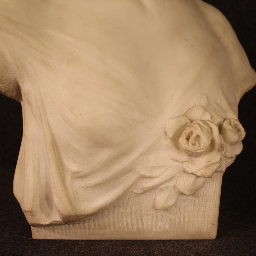 Grande scultura in marmo busto di donna-photo-6