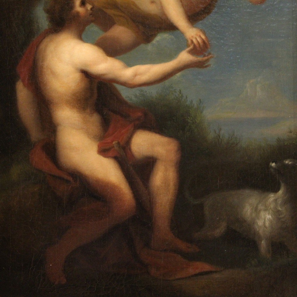 Splendida coppia di dipinti mitologici del XVIII secolo-photo-7