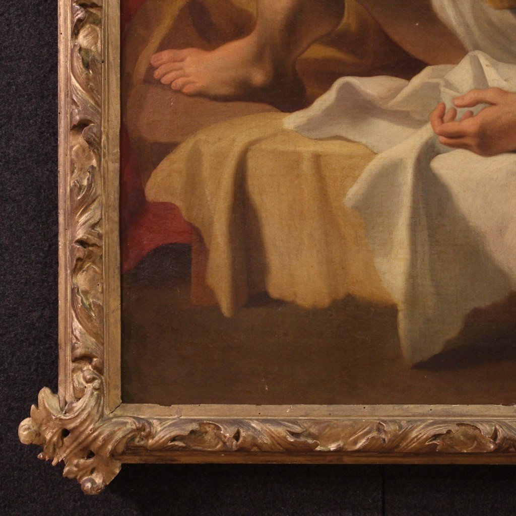 Grande dipinto italiano del XVIII secolo, transito di San Giuseppe-photo-7