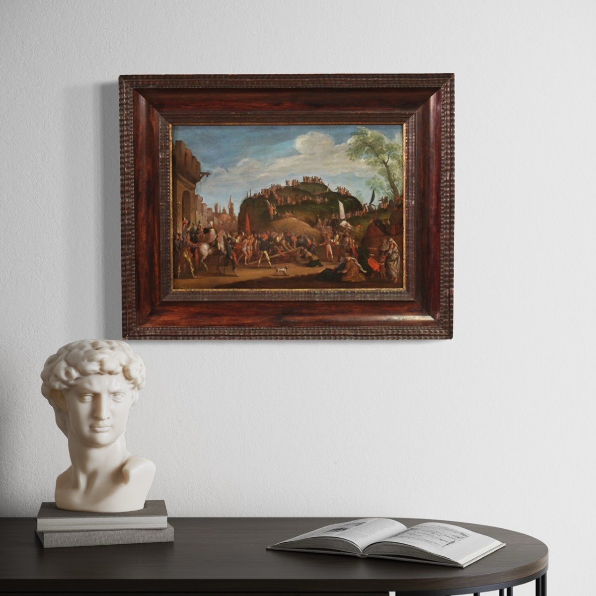 Tavola fiamminga del XVII secolo, Salita al Calvario-photo-2