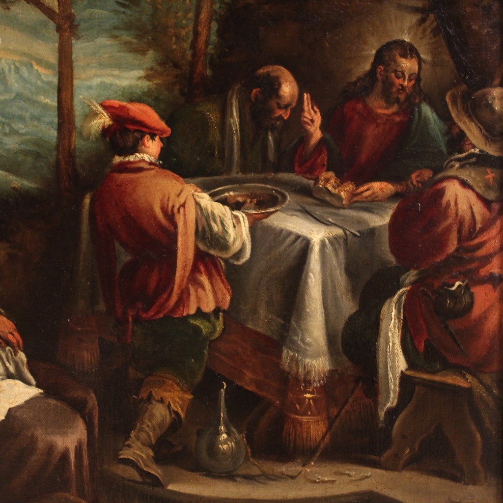 Bottega di Jacopo Bassano del XVII secolo, Cena in Emmaus-photo-6