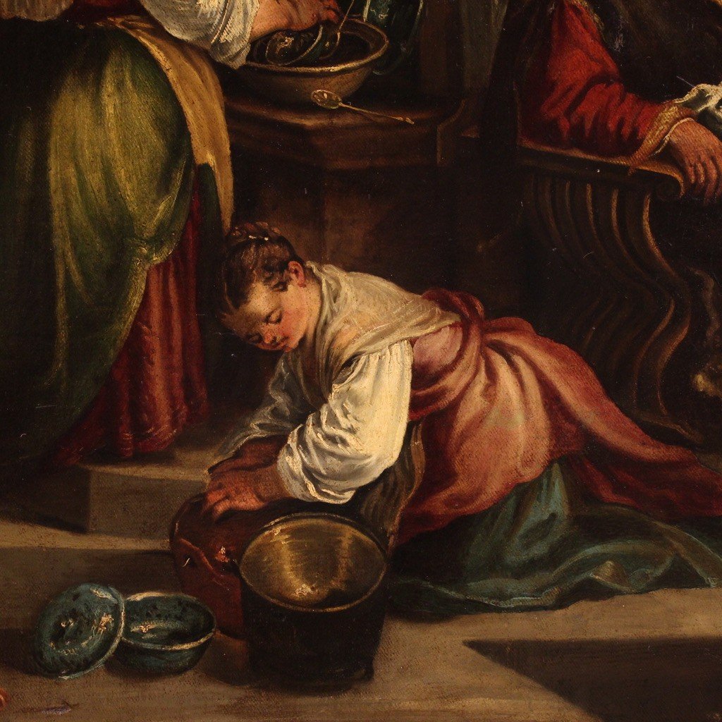 Bottega di Jacopo Bassano del XVII secolo, Cena in Emmaus-photo-8