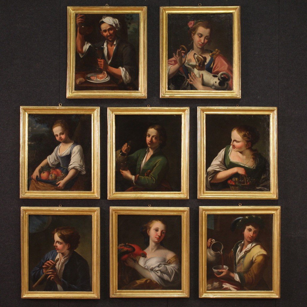 Coppia di quadri italiani con figure di carattere del XVIII secolo-photo-3