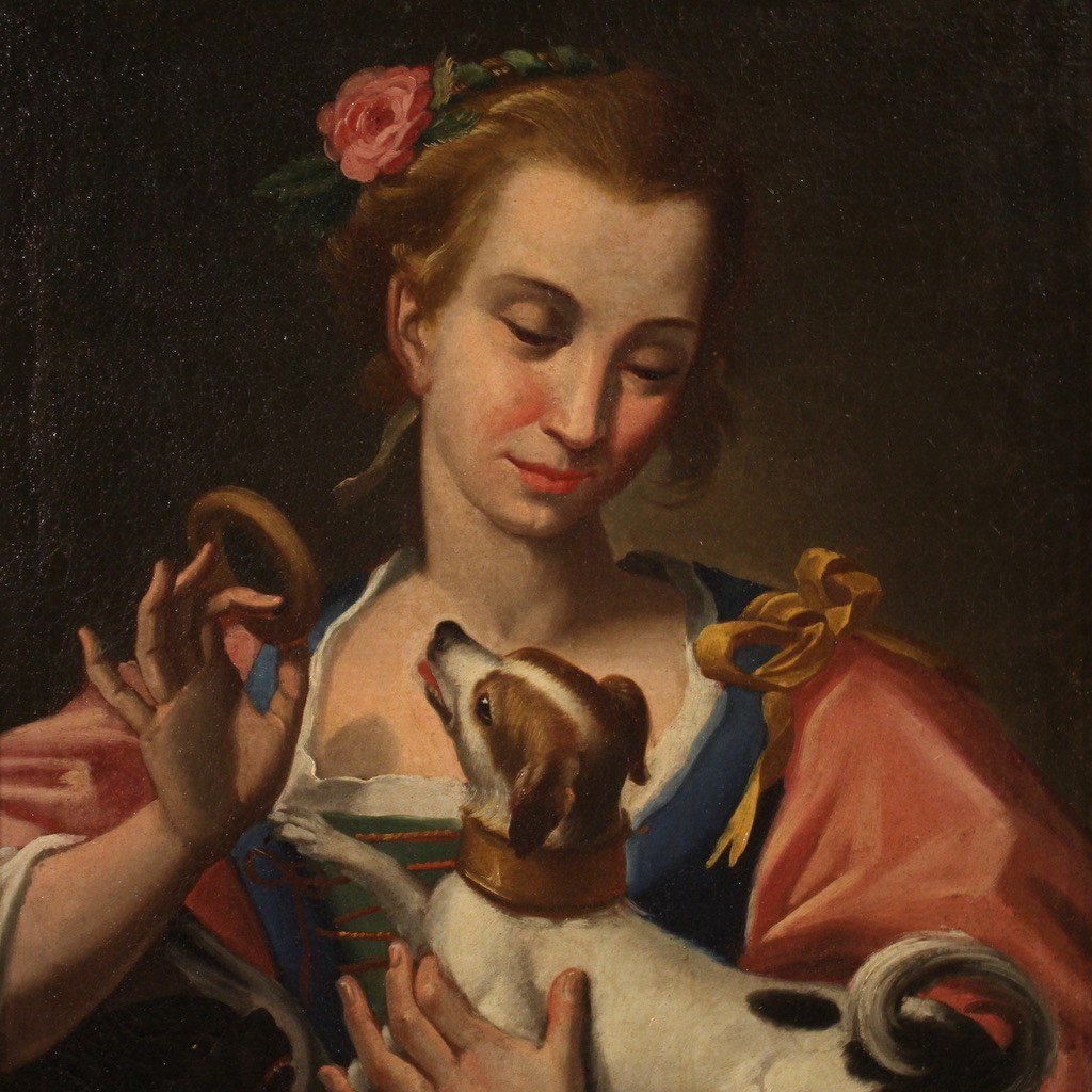 Coppia di quadri italiani con figure di carattere del XVIII secolo-photo-3