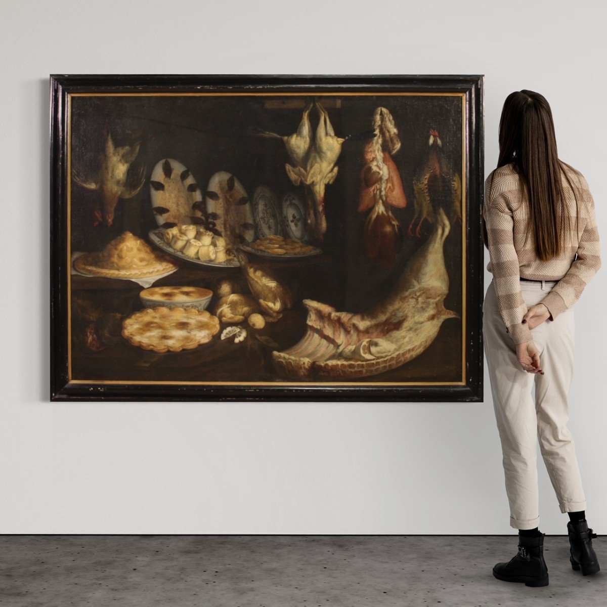 Grande dipinto natura morta italiana del XVII secolo-photo-3