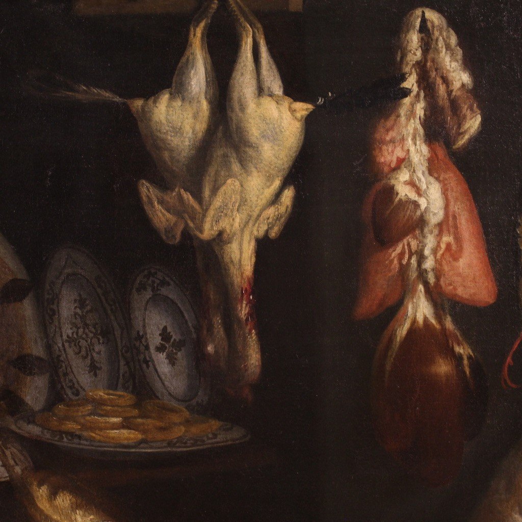 Grande dipinto natura morta italiana del XVII secolo-photo-1