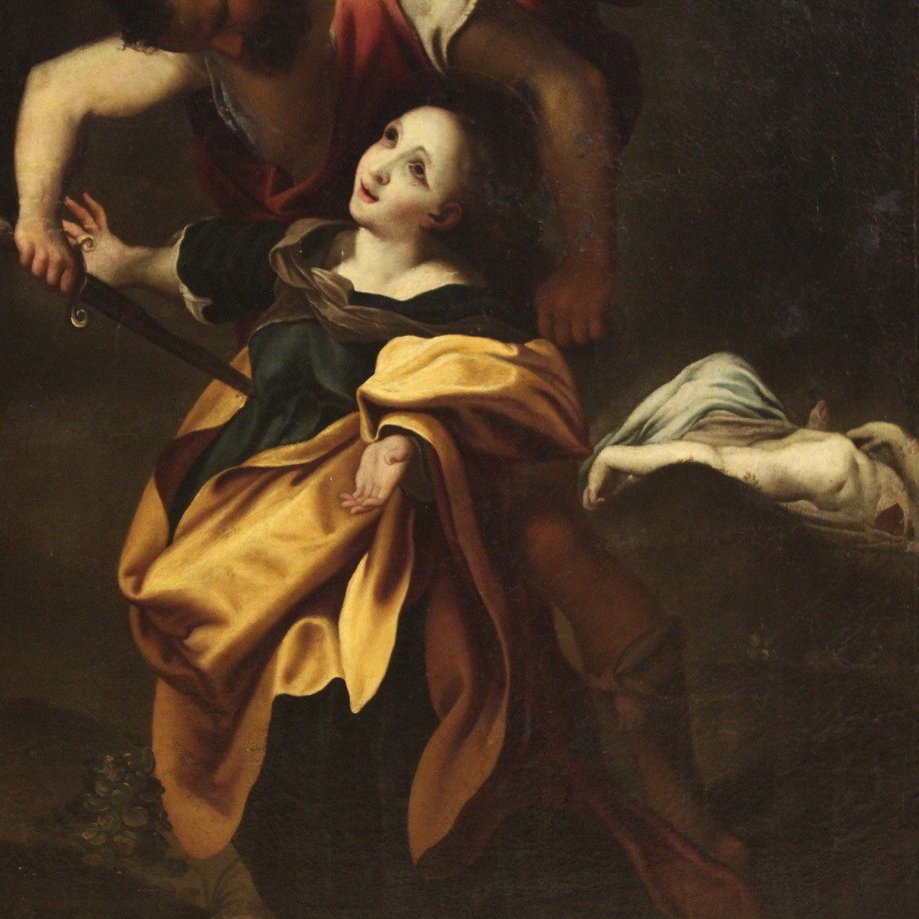 Seguace del Correggio del XVII secolo, dipinto Martirio di quattro Santi-photo-1