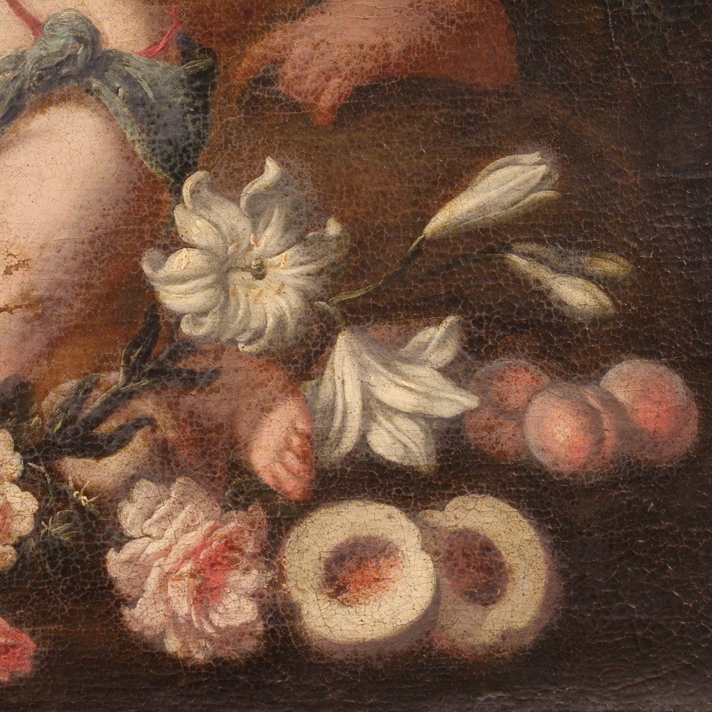 Splendido dipinto italiano del XVII secolo, Gioco di Putti-photo-7