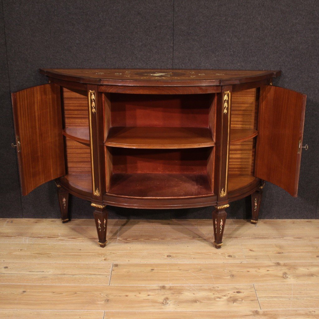 Elegante credenza intarsiata in stile Luigi XVI-photo-3