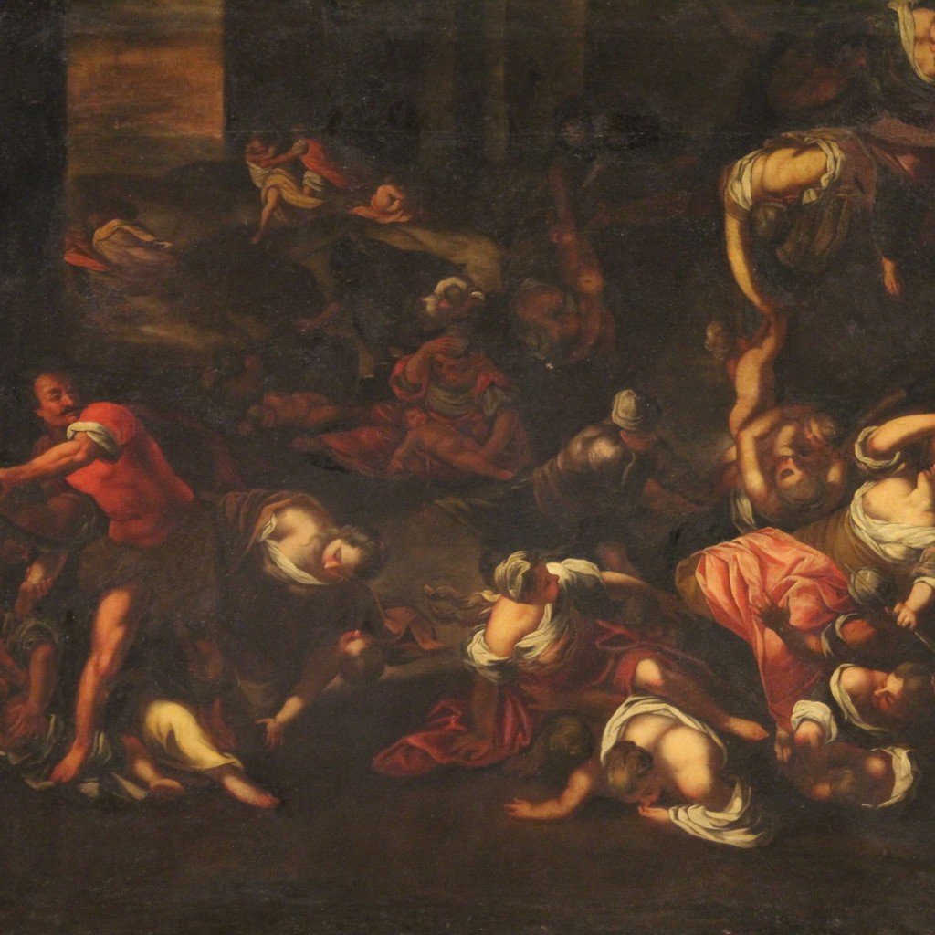 Dipinto religioso del XVII secolo, la strage degli innocenti-photo-3