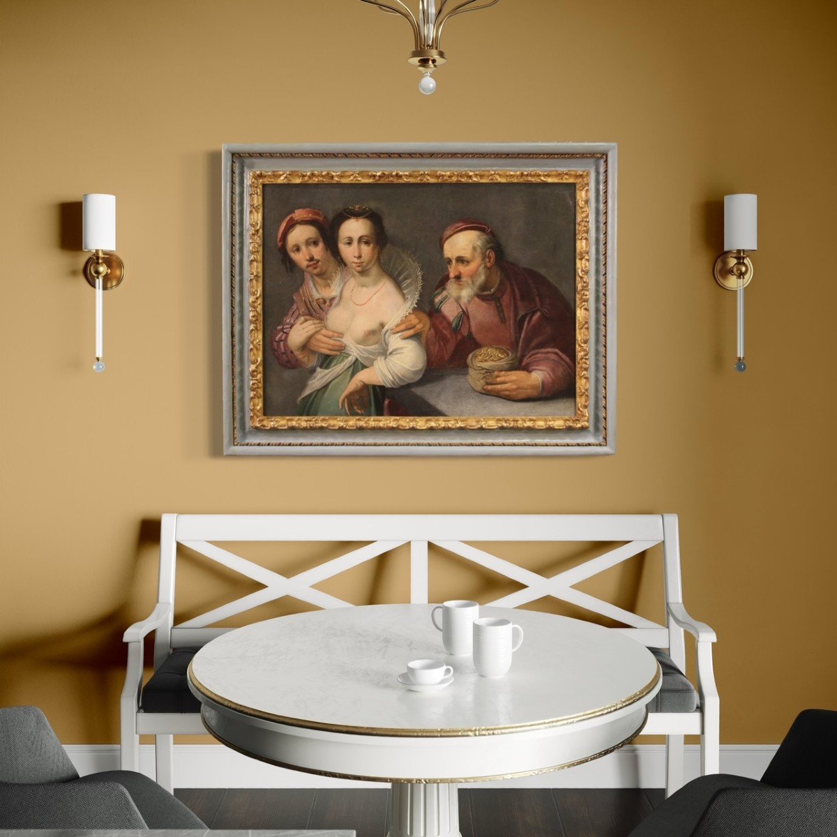 Quadro fiammingo del XVII secolo, L'Allegoria dell'Amore-photo-2