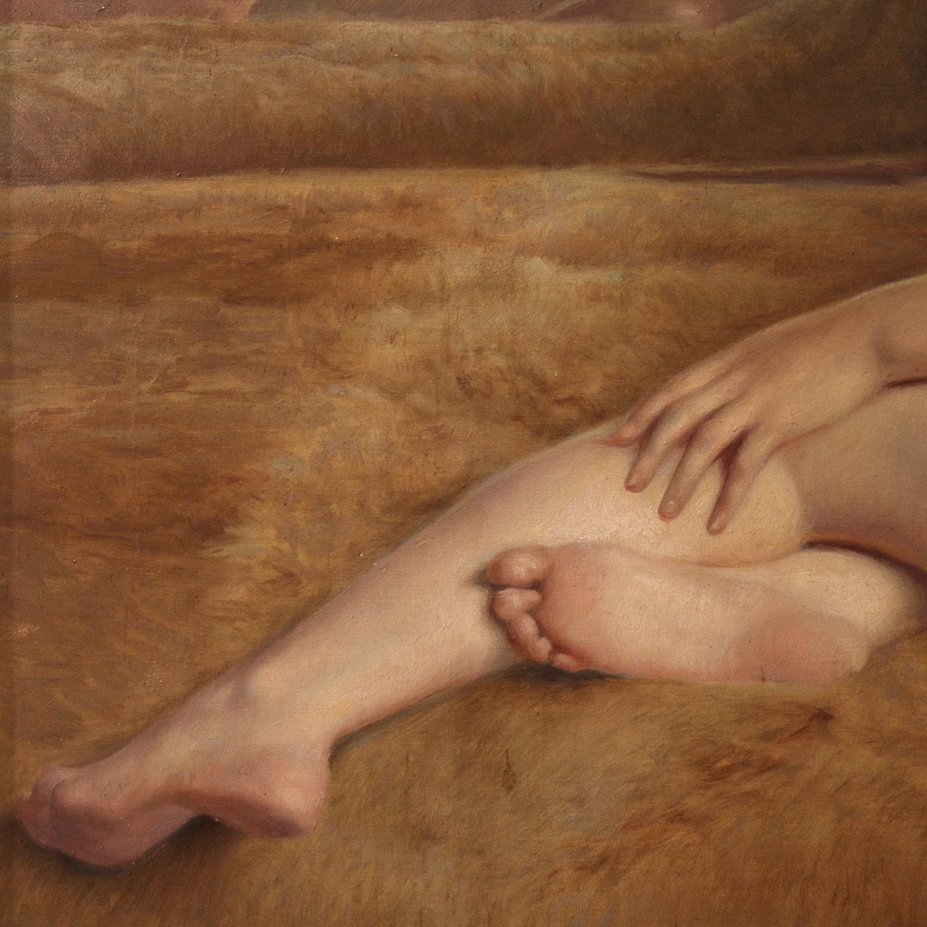 Nudo di donna del XX secolo, dipinto firmato P. Sieffert-photo-8