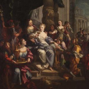 Grande quadro italiano del XVIII secolo, Artemisia beve le ceneri di Mausolo