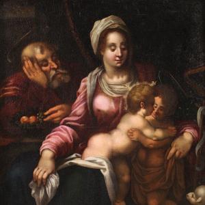 Scuola toscana del XVI secolo, dipinto Sacra Famiglia