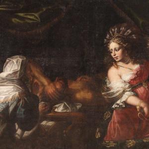 Grande dipinto del XVIII secolo, Giuditta e Oloferne