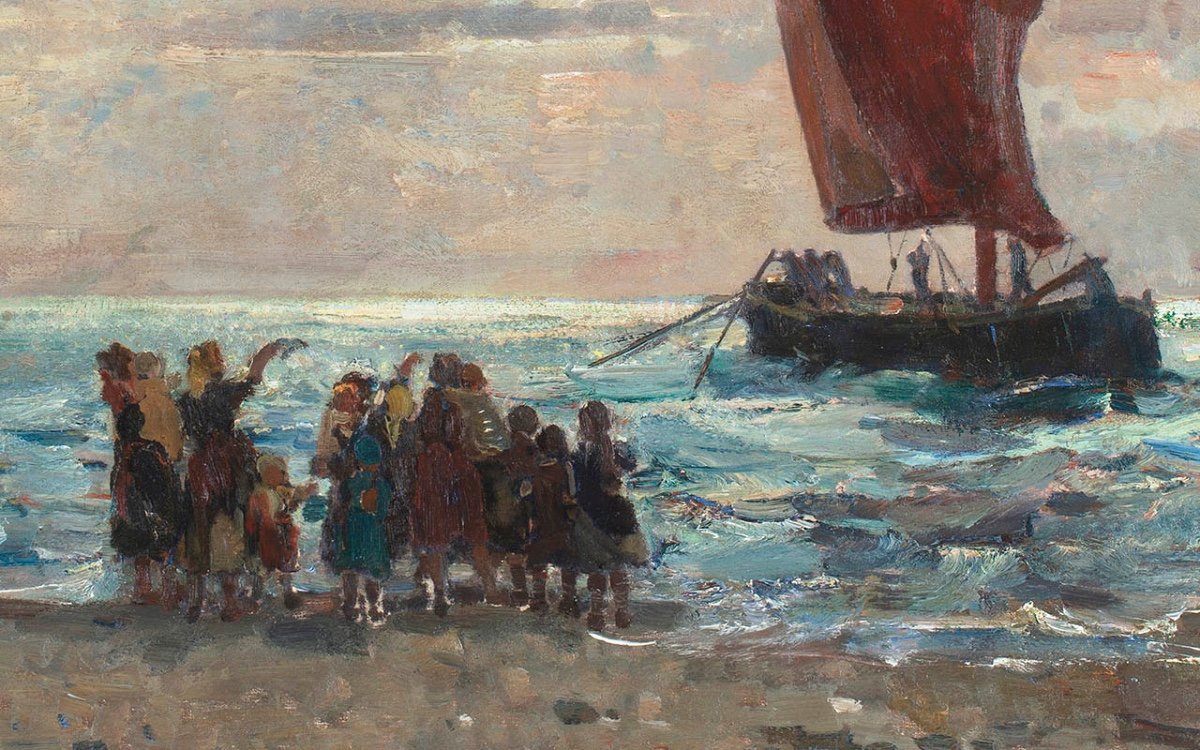 Dipinto di Beppe Ciardi (1875 – 1932) “Il mare”-photo-3