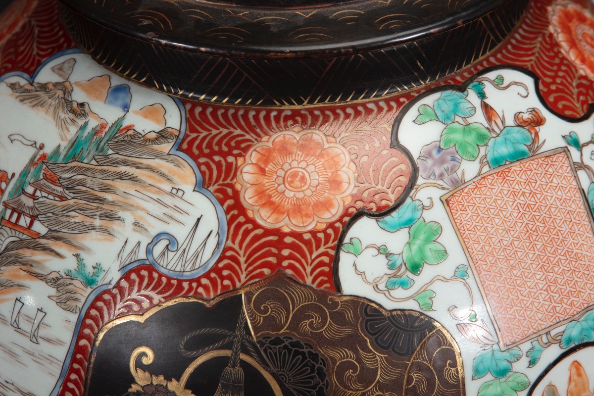 Paire De Vases Imari Japon 19ème Siècle-photo-4