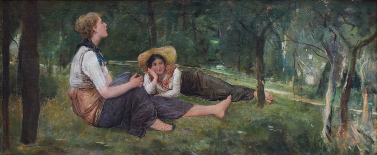 Egisto Ferroni (Lastra a Signa 1835 – Firenze 1912), Siesta (1900)