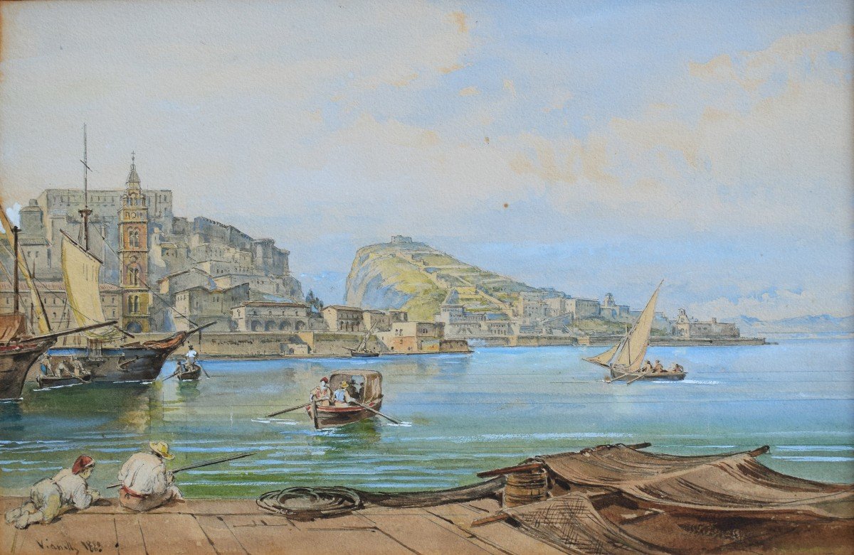 Achille Vianelli (Porto Maurizio 1803 – Benevento 1894), Nel porto di Gaeta