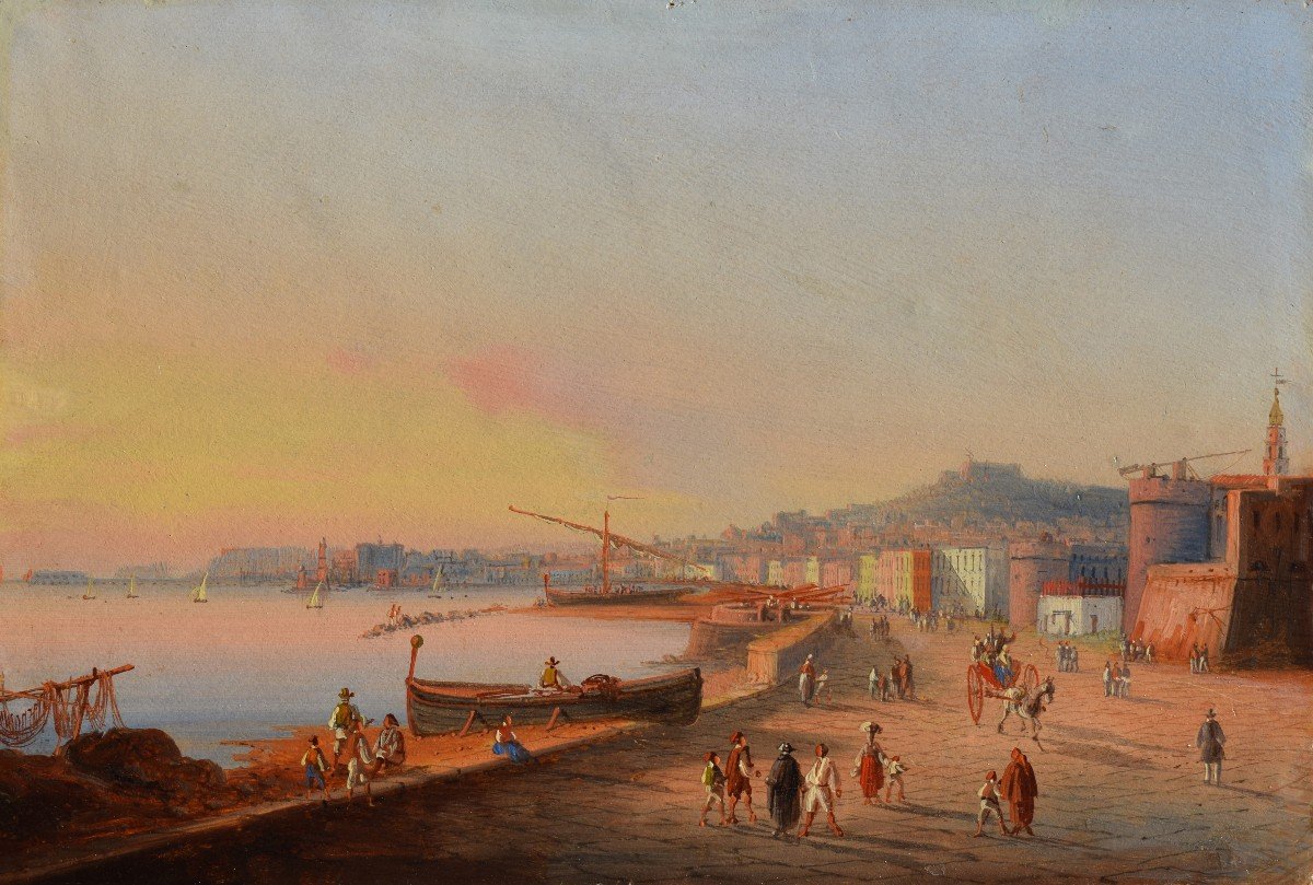 Salvatore Candido (Napoli 1798 – 1869), Vecchia strada costiera Marinella, sulla destra il Fort