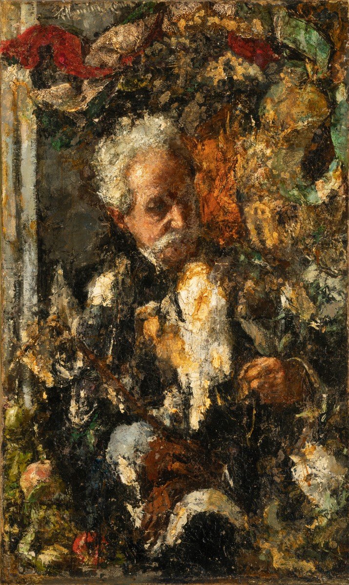 Antonio Mancini (Roma 1852 – 1930), Il Pollaiolo, ritratto del padre (1909 – 1910)