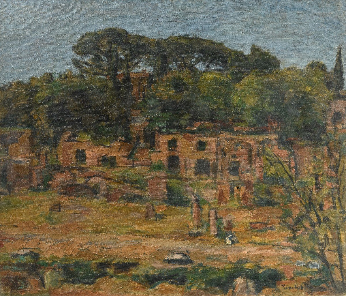 Orfeo Tamburi (Jesi 1910 – Ermont 1994), Il Palatino, Roma (1945)