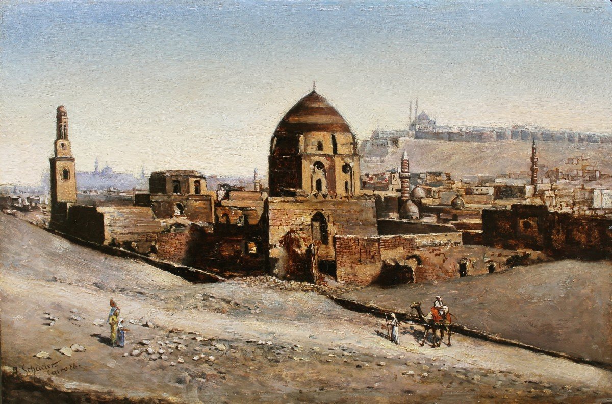 Alfred Schüler (1858 -?), La Résidence Du Pacha Au Caire