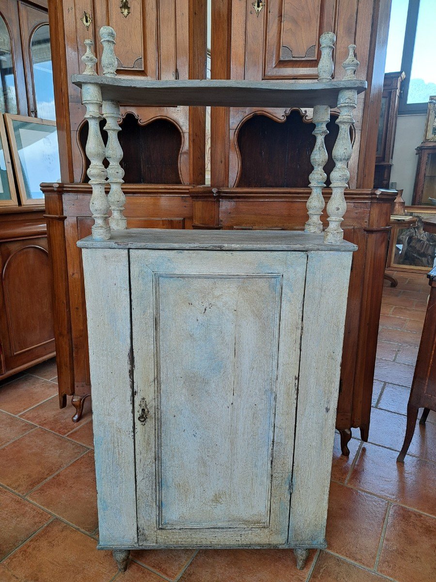 Piccola credenza laccata con étagère-photo-4