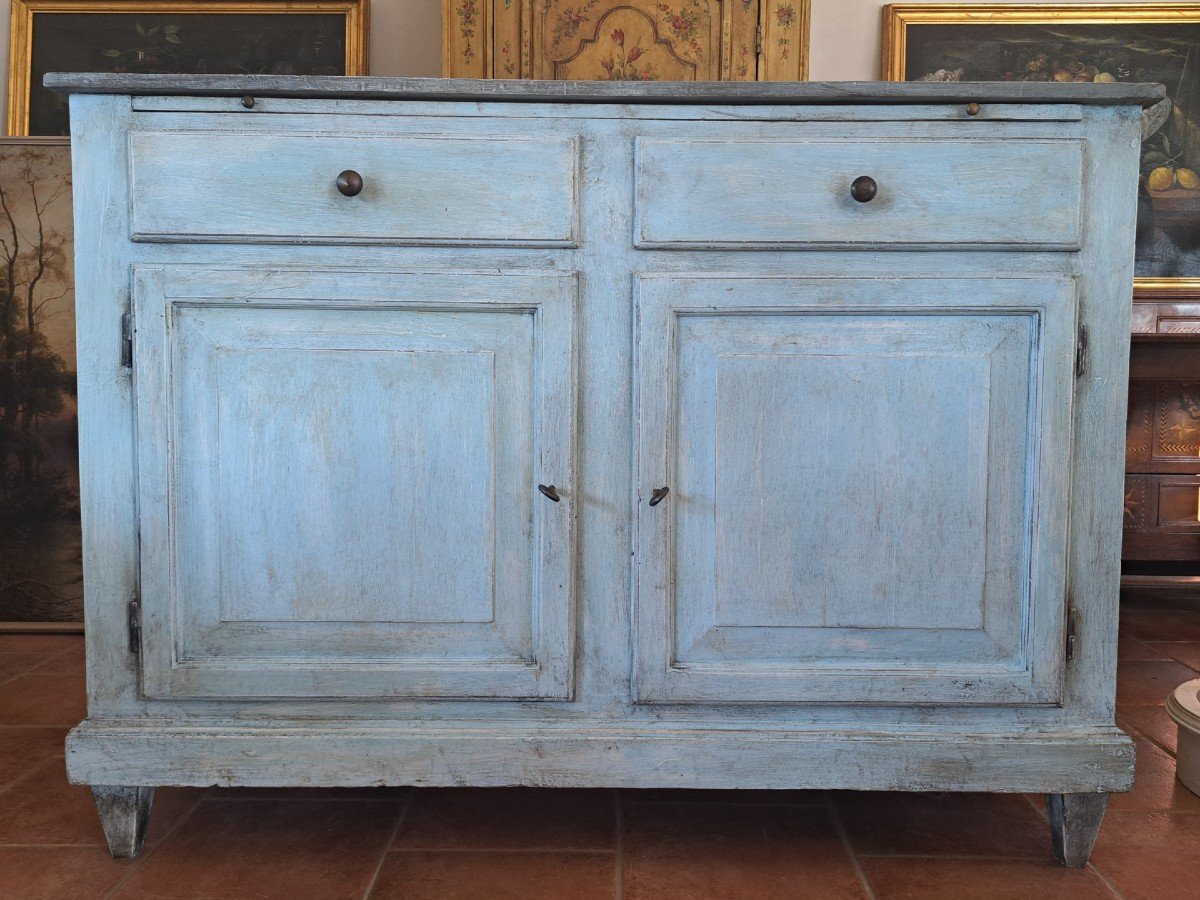 Credenza dipinta con piano scrittoio-photo-1