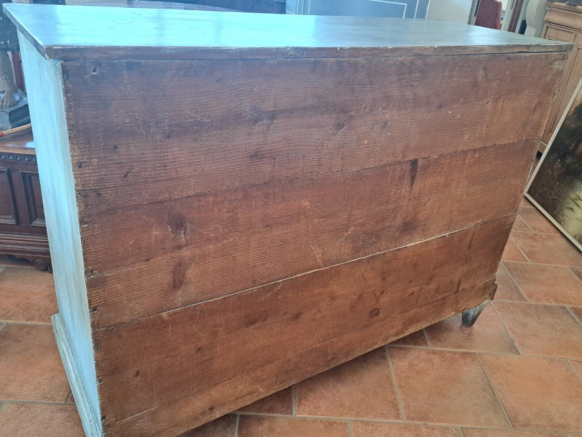 Credenza dipinta con piano scrittoio-photo-5