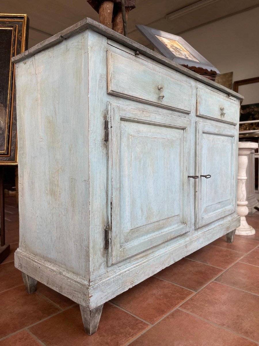 Credenza dipinta con piano scrittoio-photo-2