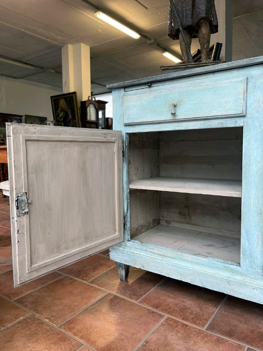 Credenza dipinta con piano scrittoio-photo-3